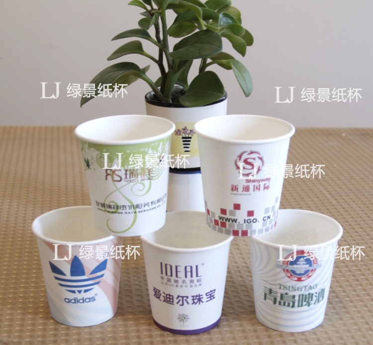 深圳綠景紙杯提供各種厚度克重淋膜紙廣告紙杯訂做；價格有優(yōu)勢；