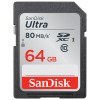 閃迪（SanDisk）至尊高速SD卡 SDSDUNC-064G-ZN6IN 64G Class10 讀速80MB/s 灰色