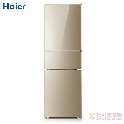 海爾（Haier）BCD-216WMPT 三門冰箱 216升容量 定頻 二級(jí)能效 風(fēng)冷 電腦控溫 一年保修