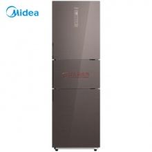 美的(Midea)256升 抗菌保鮮 雙變頻無(wú)霜三門冰箱 小型家用三開門電冰箱 摩卡棕BCD-256WTGPM(E)